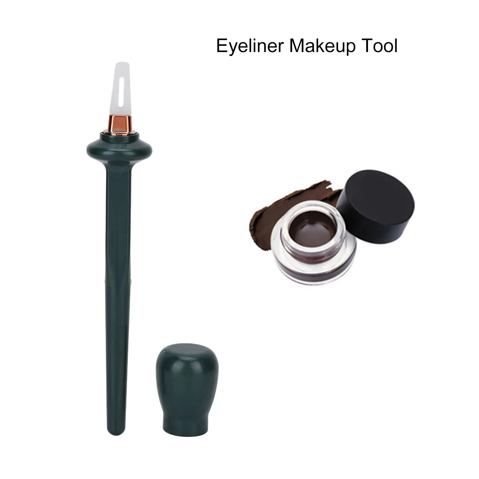 3pcs Portable Eyeliner Guide Tool Easy No-Skip Eyeliner Gel Reusable Silicone Eyes Make Up Brush for Shaky Hands Eyeliner Beauty