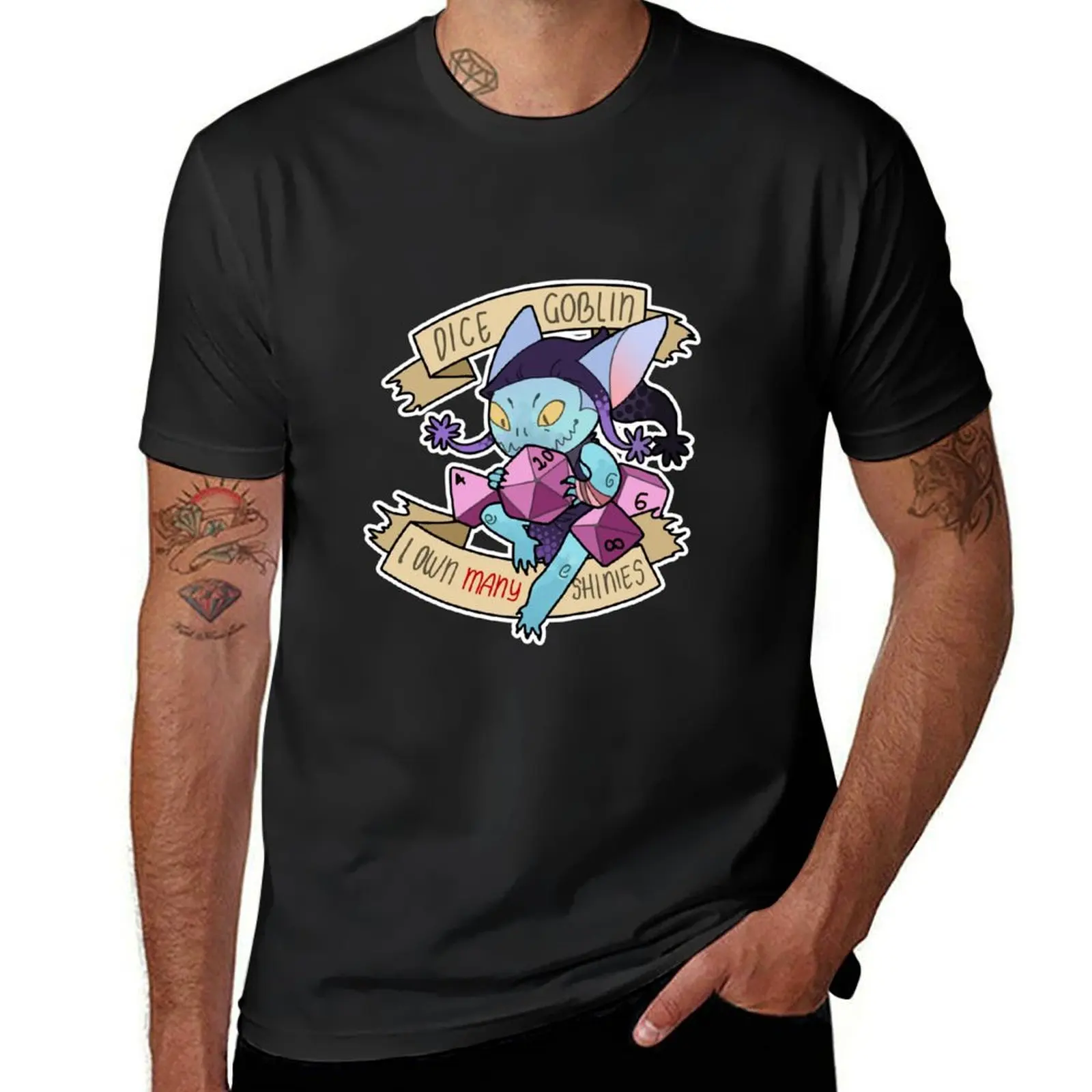 DICE GOBLIN, 2 T-Shirt Blouse anime clothes quick-drying customs black t-shirts for men