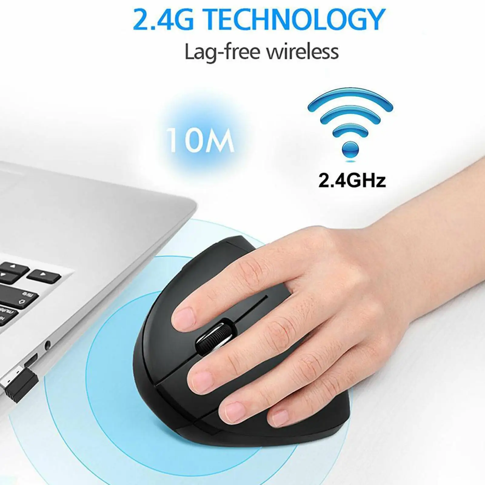 2.4G Wireless Vertical Mouse Battery Powered Vertical Ergonomic Upright Game Mouse Optical for Computer Laptop Gaming gaming mouse wireless mouse wireless gaming mouse ergonomic mouse wireless optical mouse