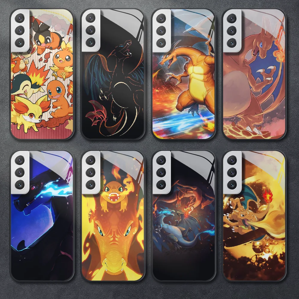 Charizard Mega Pokemon Custodia In Vetro Temperato Per Samsung Galaxy A 12 13 14 32 52 53 54 71 S 20 21 Fe 22 23 Ultra Plus Cover