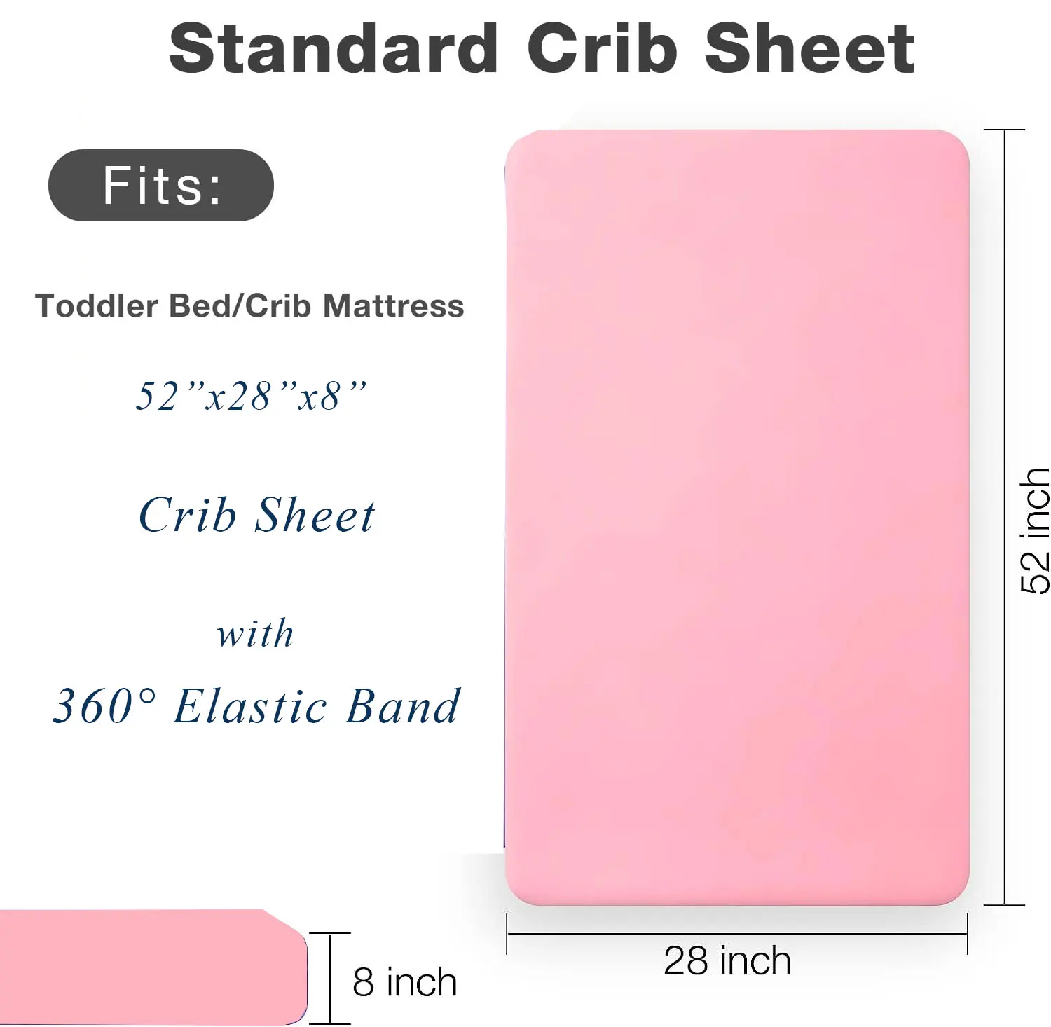Microfiber Fitted Crib Sheets for Baby Boys Girls Cozy & Soft Solid Color Toddler Bed Sheets for Standard Crib Mattr 4
