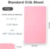 Microfiber Fitted Crib Sheets for Baby Boys Girls Cozy & Soft Solid Color Toddler Bed Sheets for Standard Crib Mattr 4