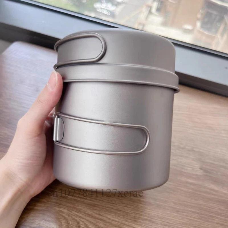Camping cookware Camping cookware set 350/500/900/1600ml Multifunctional Outdoor Cookware Set Titanium Foldable