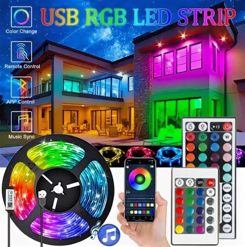 

Led Strip Light WIFI 5050 RGB Bluetooth USB Led Lights 1M-30M Flexible Ribbon Led Lamp Tape Diode TV BackLight Room Decoration