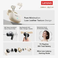 Lenovo LE208 TWS Bluetooth 6.0 Wireless Leather Earphones Stereo ENC Noise Cancelling Headphone 38ms Low Latency Gaming Headset - Image 6
