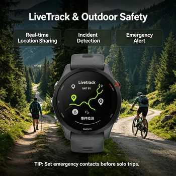 Garmin Forerunner 255 Smartwatch for Men Women, Multisport Fitness Tracker, Built-in GPS, Sleep & Stress Tracking, Swim Proof, Long Battery Life