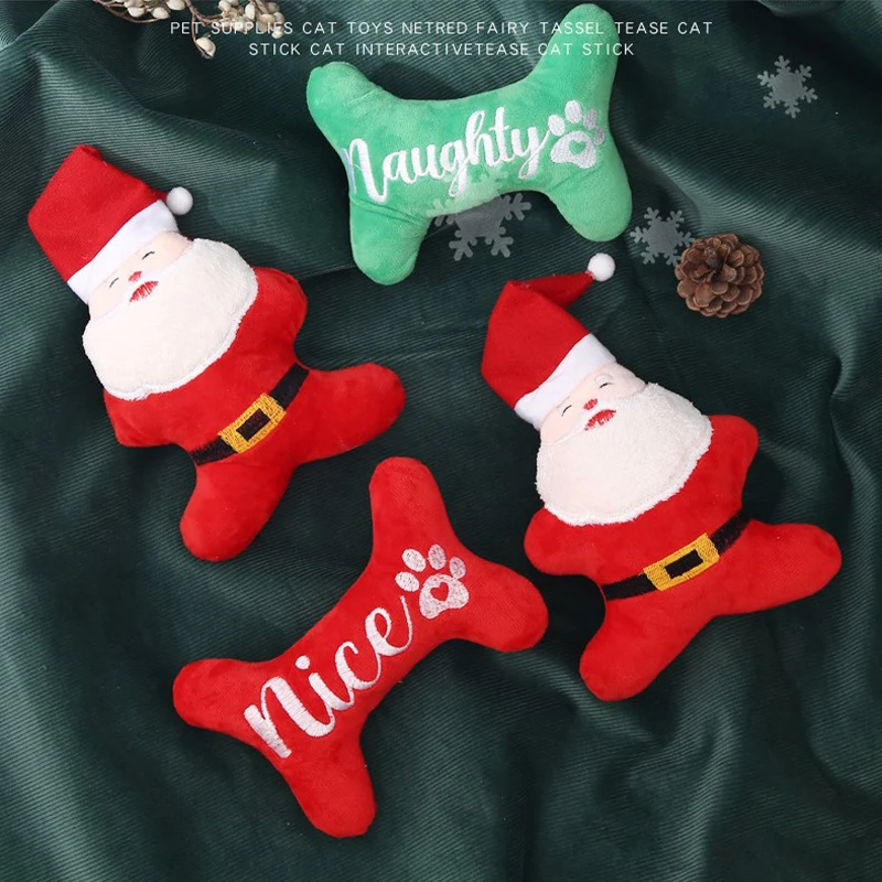 

Рождественская жевательная игрушка для собак, устойчивая к укусам игрушка для собак, устойчивая к укусам звуковая игрушка, кость, снежинка, рождественская елка, моляр, игрушки для домашних животных