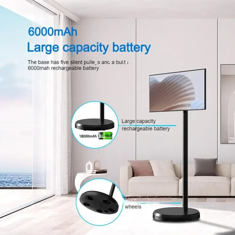 Outdoor Live Equipment 21.5 inch Smart Tv Touch Lcd Interact Screen Android12 Standby 5h Built-in Battery Gym Gaming Live Room