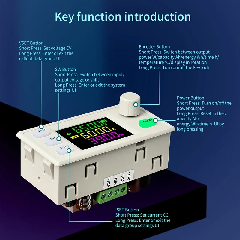 XY6509X DC Step-down Power Supply 65V 9A 585W CNC Adjustable