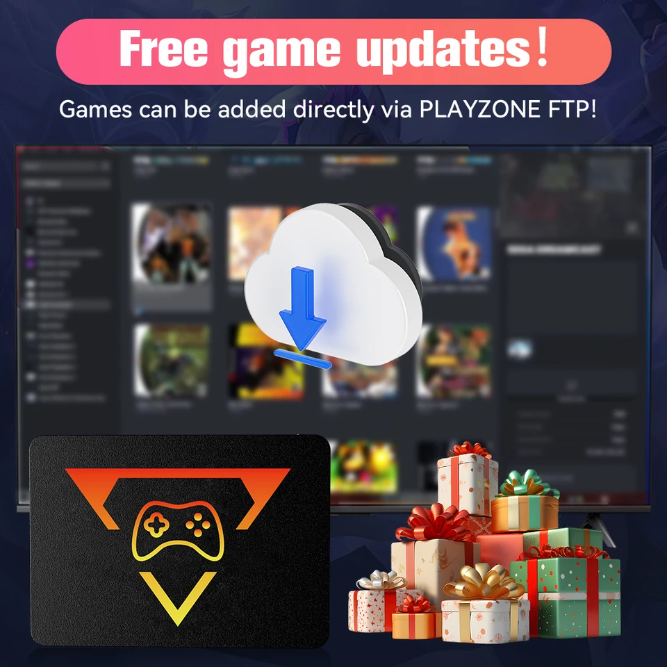 PlayZone 1TB Portable External Game SSD Handheld Game Console For