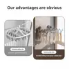 Sunlight-friendly Drying Rack Space-saving Retractable Sock Drying Rack with 20 Clips Foldable Design Easy for Laundry 2