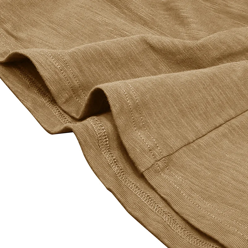 Langarm-Henley-Hemd für Herren, 100 % Baumwolle, weiche, atmungsaktive Oberteile, stilvolle T-Shirts mit Knopfhalsausschnitt, modische, solide Kleidung – Detail 25
