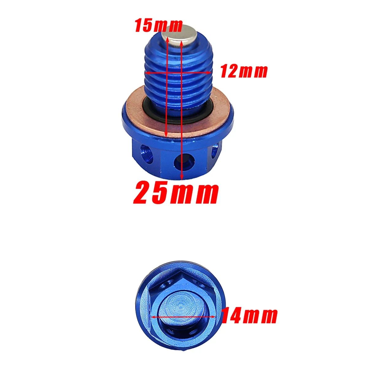 M12xP1.5 Yamaha YZF-R3 YZF-R25 MT-03 MT-25 YZ250 YZ250X XT250X WR250R WR250X Serow 250 용 마그네틱 오일 드레인 플러그 볼트 나사