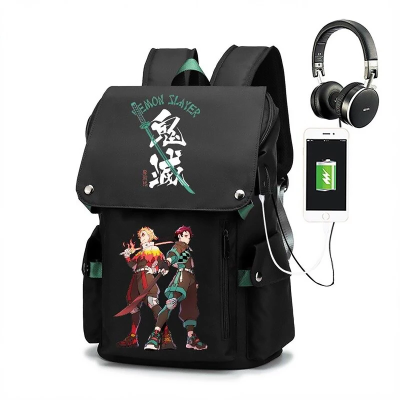Demon Slayer Anime Backpack Boys Girls Kawaii Manga Schoolbag Oxford waterproof Bookbag Large Capacity Travel Bag for Kids Gifts 2