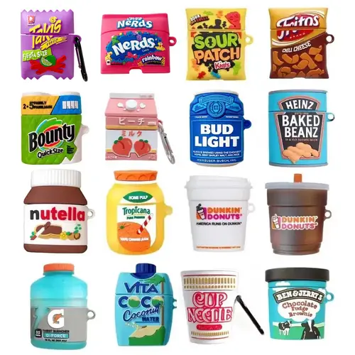 for AirPods Pro 3 Case Cartoon Ice Cream Snacks Earphone Cover for AirPods 4 Case Wireless Earbuds Cover for AirPods Pro 2 Case