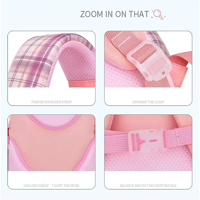 2024 New Bowknot schoolbag for teenage girls High capacity orthopedic backpack  With cartoon pendant School Bags 2 Size Satchel