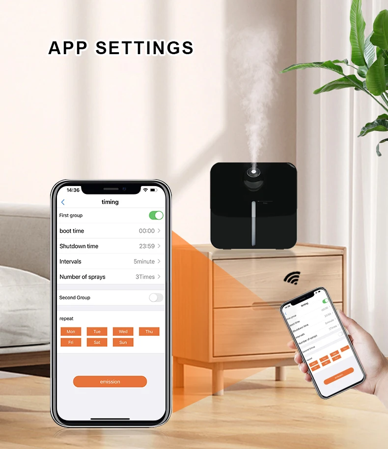 Large Area Commercial Aroma Diffuser - Wall-Mounted Scent Machine