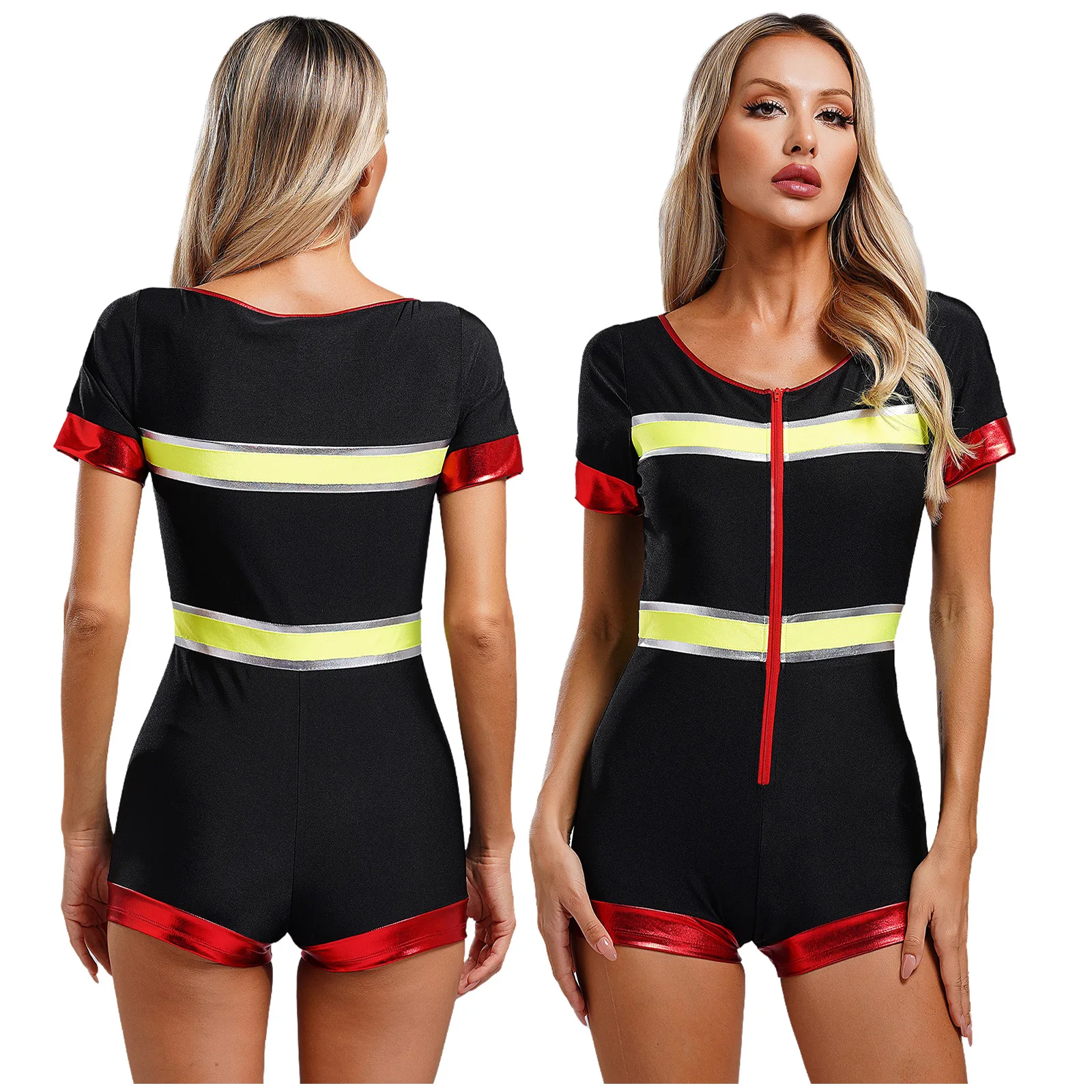 Supervisor de seguridad para mujeres Guardia de seguridad Cosplay Trajes de cosplay Disfraz de Halloween Bombero Jefe de bomberos Ropa de juego de rol