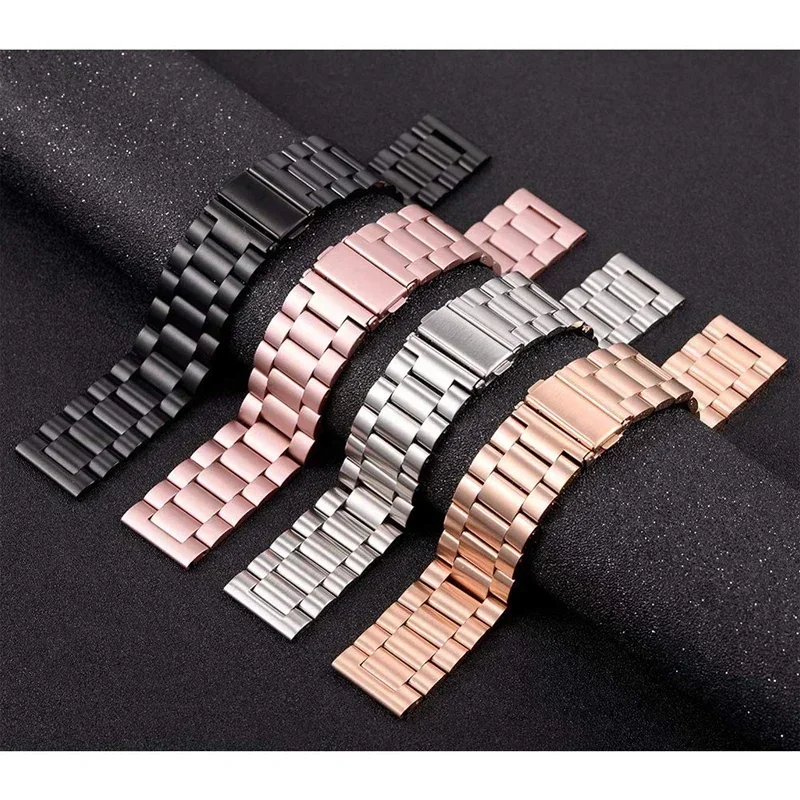 Stainless Steel 22mm Smartwatch Bracelet Strap