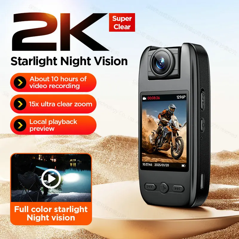 Yescool S6 Outdoor high-definition sports camera Portable anti-shake video cam Starlight night vision Short video Tok recorder 2