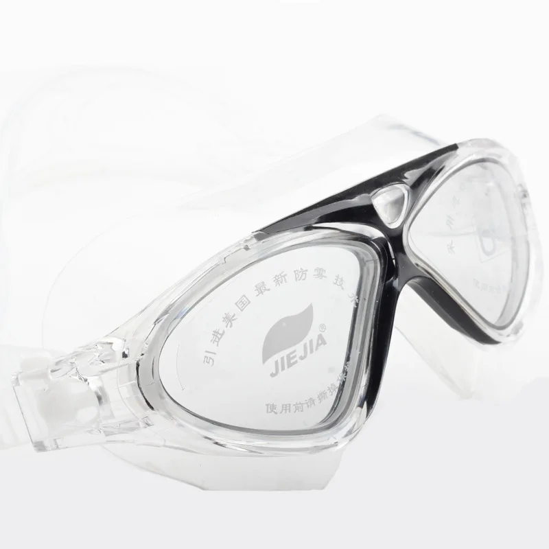 Adult Waterproof Swim Glasses Electroplate Big Swimming Goggles Men Women Adjustable Anti-fog UV Eyewear