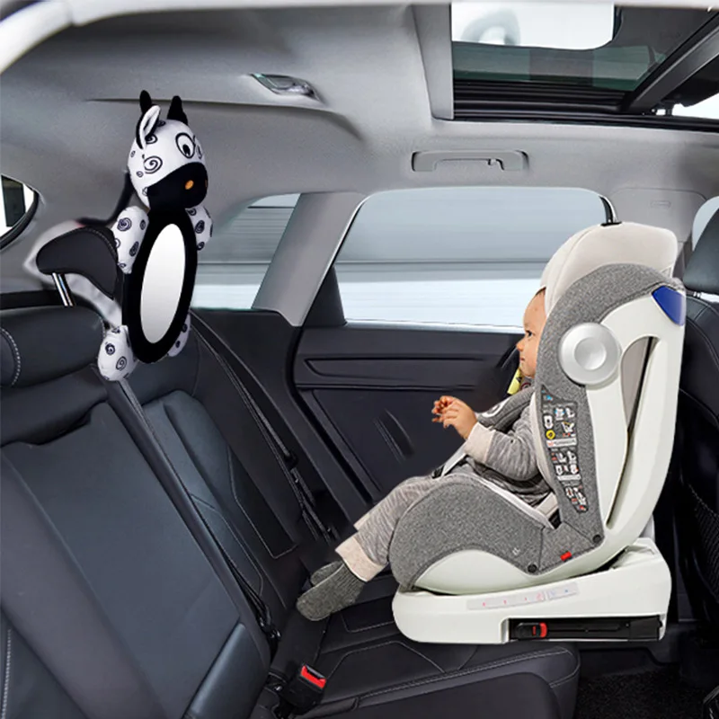 Black White View Back Seat Mirror Baby Car Mirror Safety Seat Headrest Rearview Baby Facing Rear Ward Car Kids Monitor