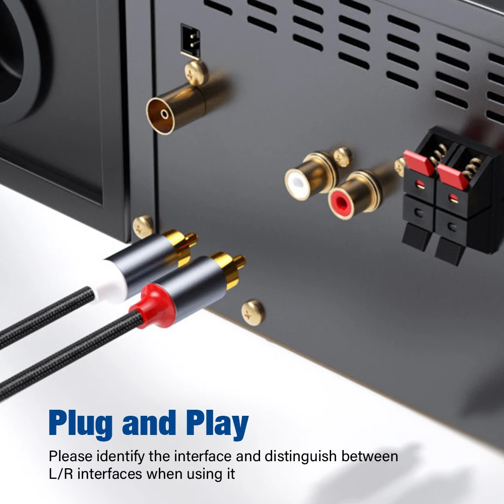 ޴ Ŀ ݵ USB Ÿ C to 2 RCA Y ø ̺, L R  Ŀ, ڵ  ÷, 1, 2, 3/5  