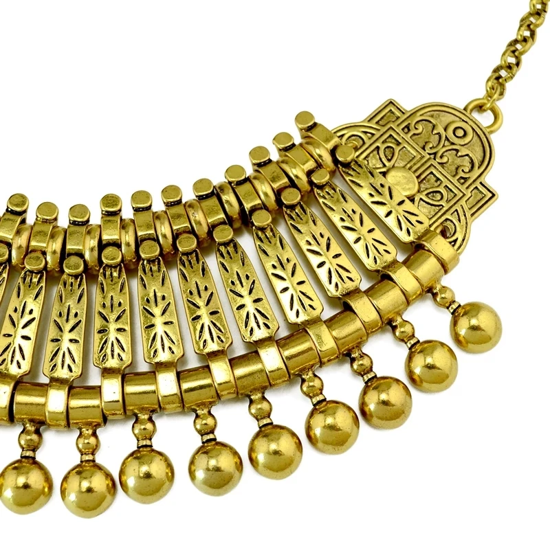 Traditionelle Gypsy afghanische ethnische Halsband-Halskette für Frauen Vintage African Tribe Bib Moon Collares Boho Pakistan Türkischer Schmuck – Detail 1