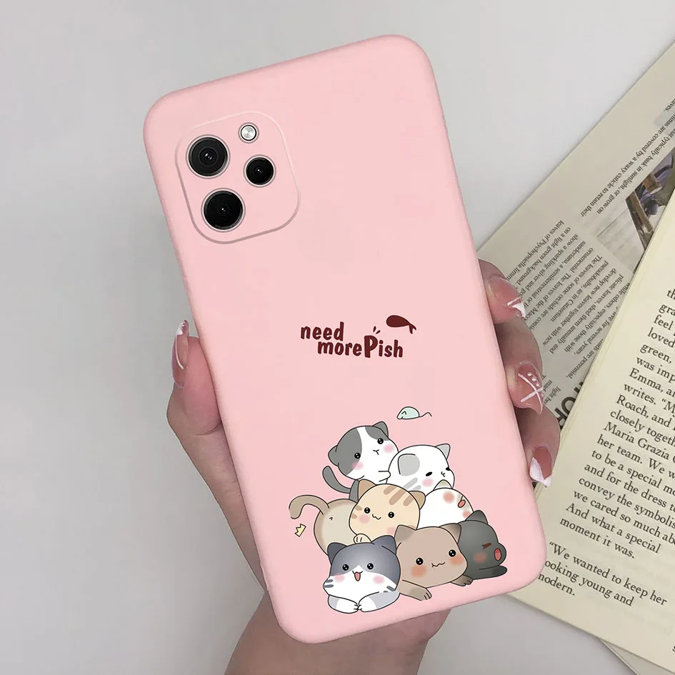 Cute Cartoon Dinosaur Bear Soft Silicone Case for Huawei Nova Y61 and Enjoy 50z
