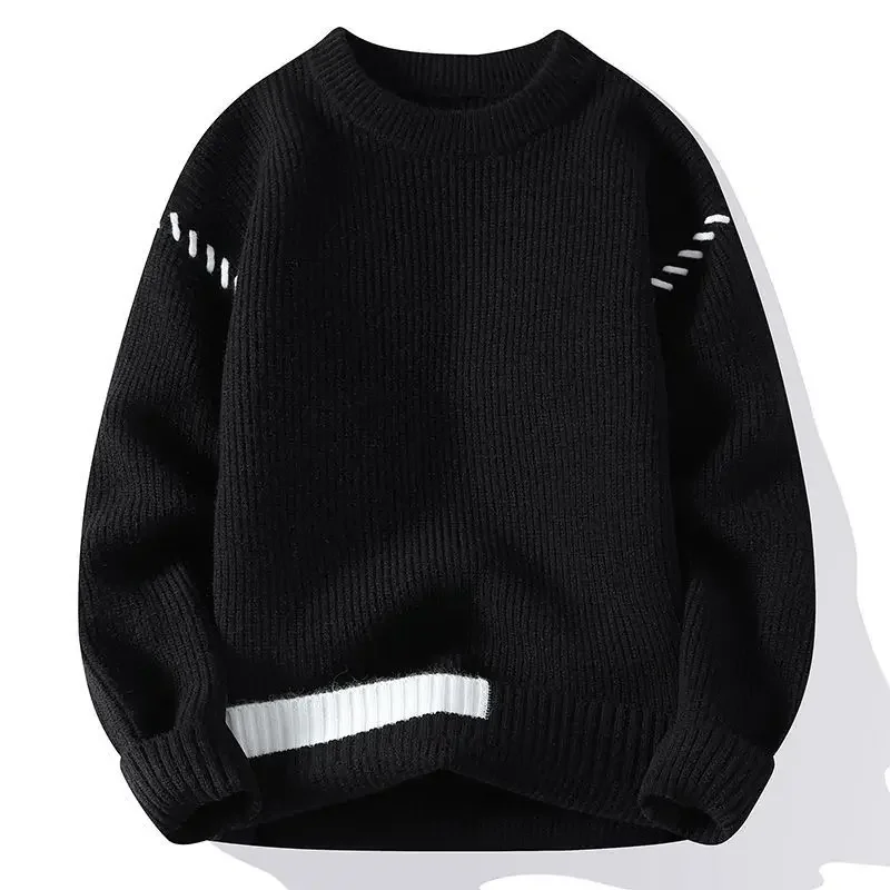 Men and Women Knitted Bottoms Trendy and Versatile Warm and Loose Fitting HalfHigh Necked Fashionable and Simple Knitted Sweater