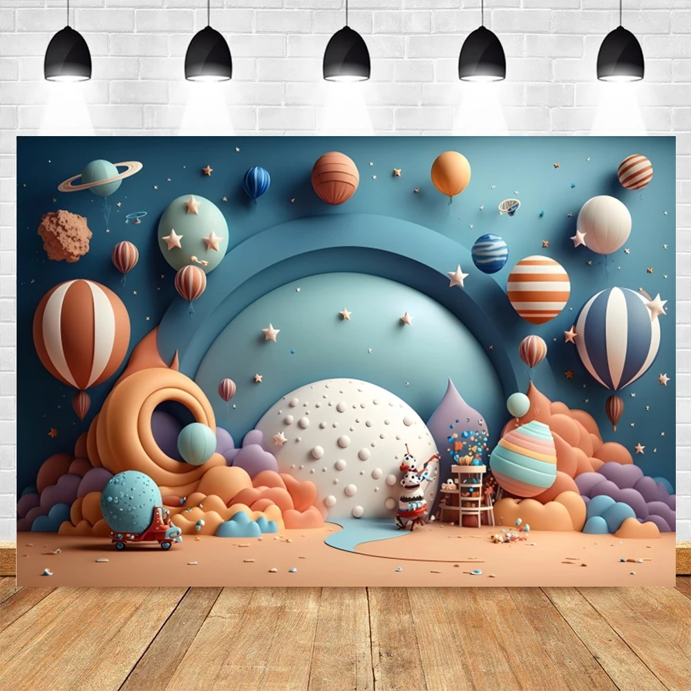 Newborn Baby 1st Birthday Cake Smash Party Photography Backdrop Baby Shower Portrait Balloons Flower Photo Background Props photo backdrop
