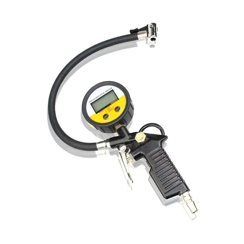 Pistola infladora de pneus de carro 255 PSI - Ferramenta de inflação automática de pneus com manômetro de ar para bombeamento pneumático e testes de pressão