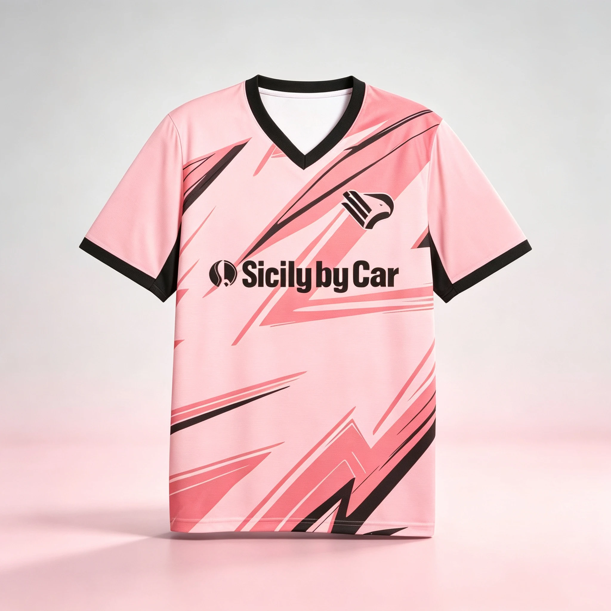 26-27 Saison Palermo Fußballverein Heim- und Auswärtstrikot, 3D-Digitaldruck, bequemes, atmungsaktives Sport- und Freizeit-Oberteil für die Familie