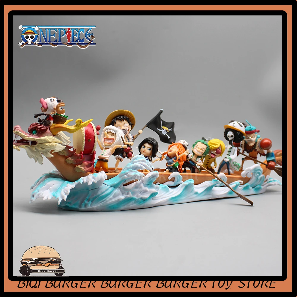 

One Piece Anime Figure Straw Hat Group Dragon Boat Action Figures Luffy Nami Zoro Sanji Brook Robin Usopp Chopper Franky Model