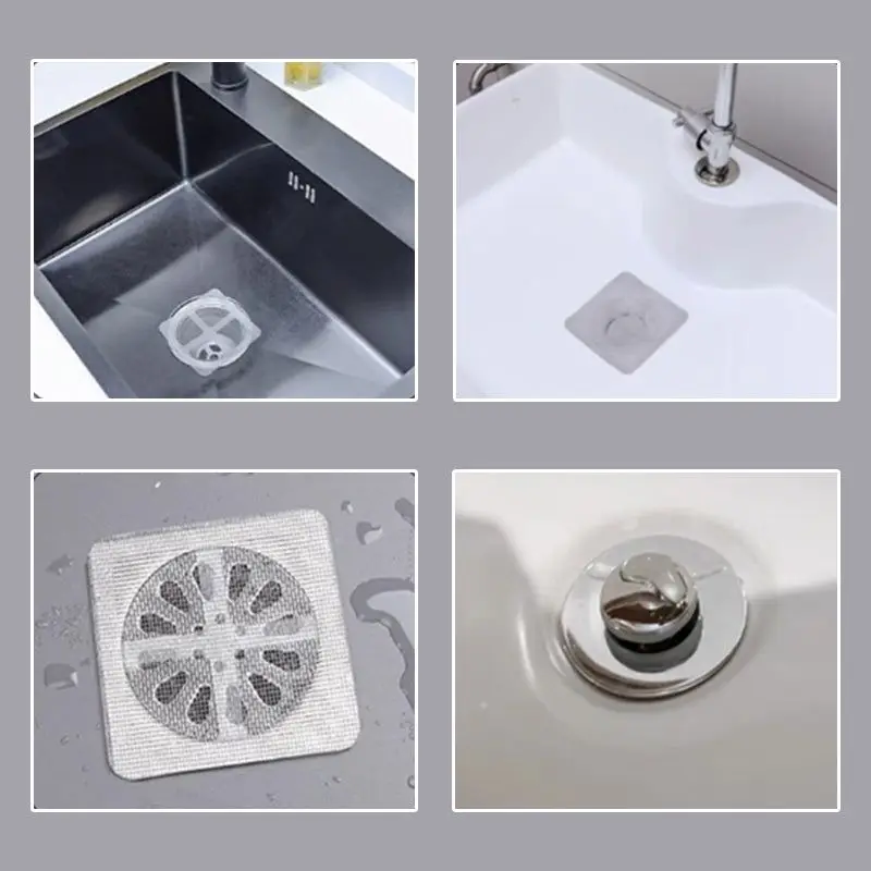 Sink Filter Floor Drain Sticker Shower Drain Catcher Floor Drain Filter Hair Drain Catcher Hair Drain Filter Floor Drain Hair Catcher Drain Hair Catcher Floor Drain Hair Filter Shower Filter 3/5PCS Disposable Shower Floor Drain Filter Hair Catcher Kitchen Sink Sewer Outfall Stopper Bathroom Mesh Stickers Cleaning Tool