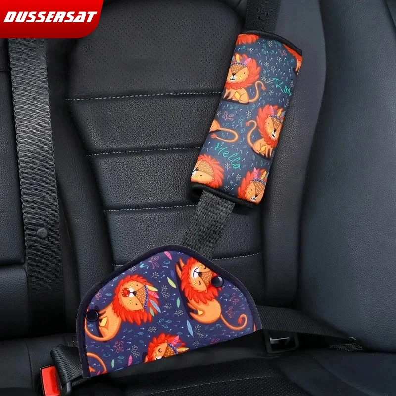 

Car Seat Belt Adjustment Holder Seatbelt Padding Cover Anti-Neck Safety Shoulder Positioner Shoulder Pad Kit for Baby Child Kids