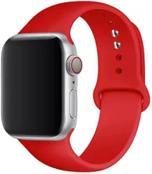 Premium Silicone Sports Band for Smartwatch - Multiple Sizes Available (Red)