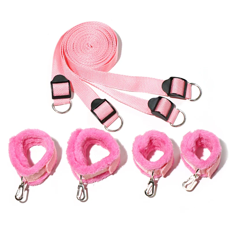 Sex Toys Bed Sex Bondage Kit Restraints Under Mattress BDSM Set Handcuff Ankle Cuffs Adult Game Toy Couples