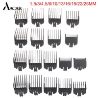 8/10Pcs T9 Universal 1.5/3/4.5/6/10/13/16/19/22/25mm Hair Trimmer Clipper Limit Comb Guide Sets Limit Calipers Tools 1