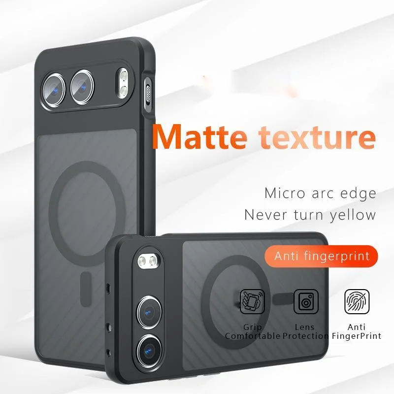 Magnetic Shockproof Matte Acrylic Phone Case with Magsafe