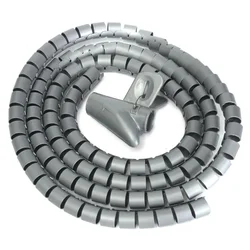 Multi - Size Cable Spiral Wrap and Tidy Organizer - 15mm 2meter (Gray)