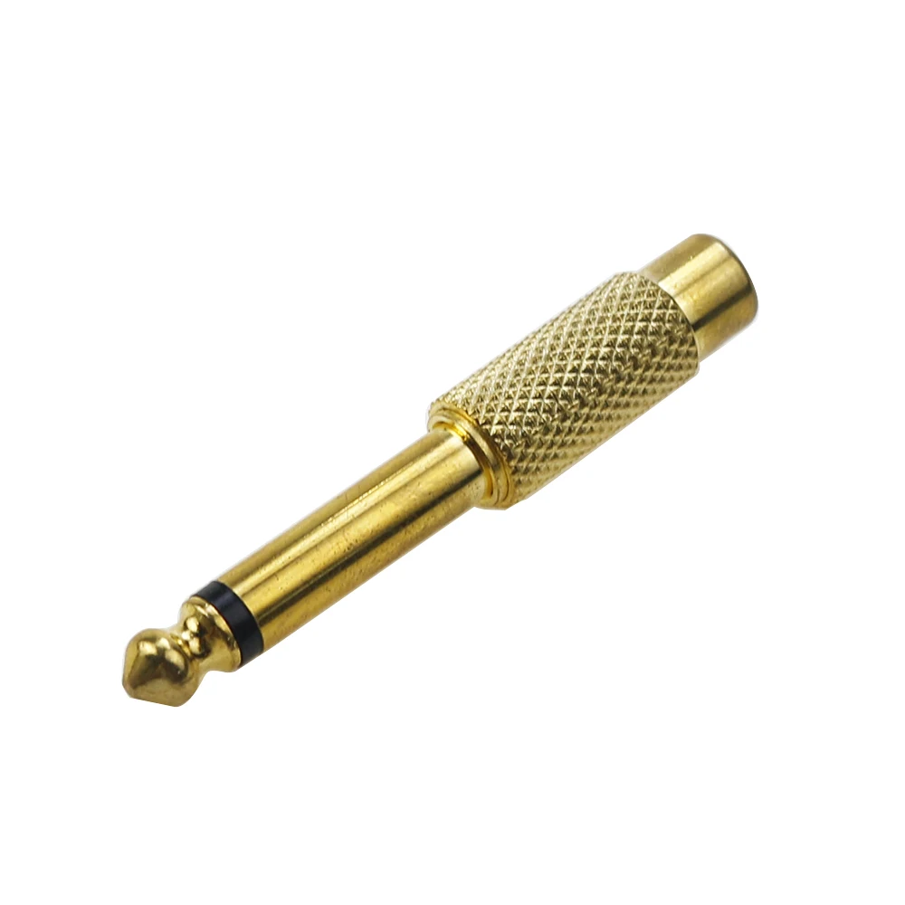 1Pc 6,35mm Stecker Auf RCA Lotus Weibliche Stereo Consonant Jack Adapter Kopfhörer Y Audio Transfer Kopf 6,35mm Stecker auf 2RCA Audio Stecker – Detail 7