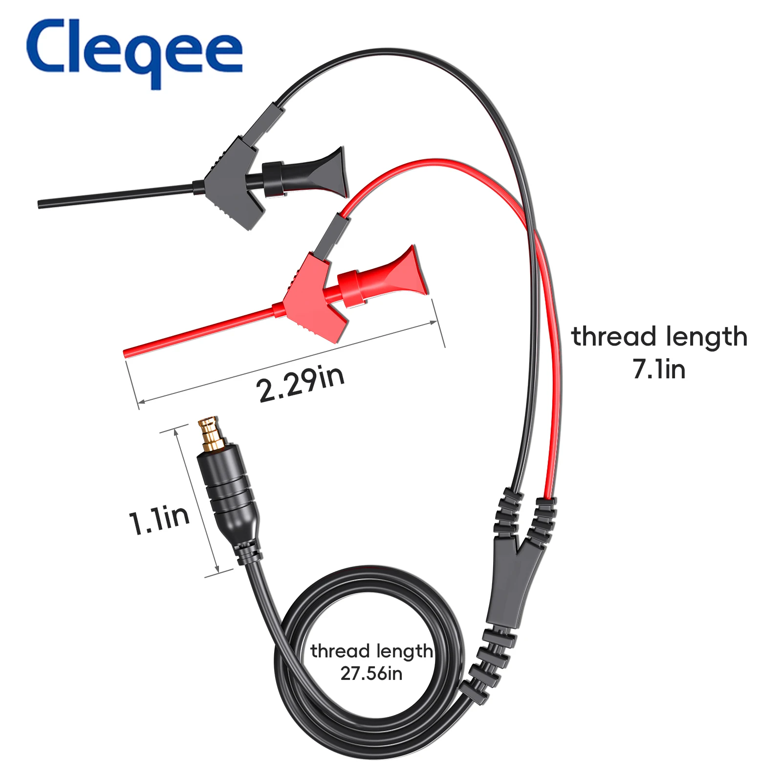 Cleqee MCX-C Oscilloscope Probe IC Test Hook Clip Mini Pocket Oscilloscope Equipment Test Lead 40V DS203 DS202 DSO201 oscilloscope probe test probe lead cable