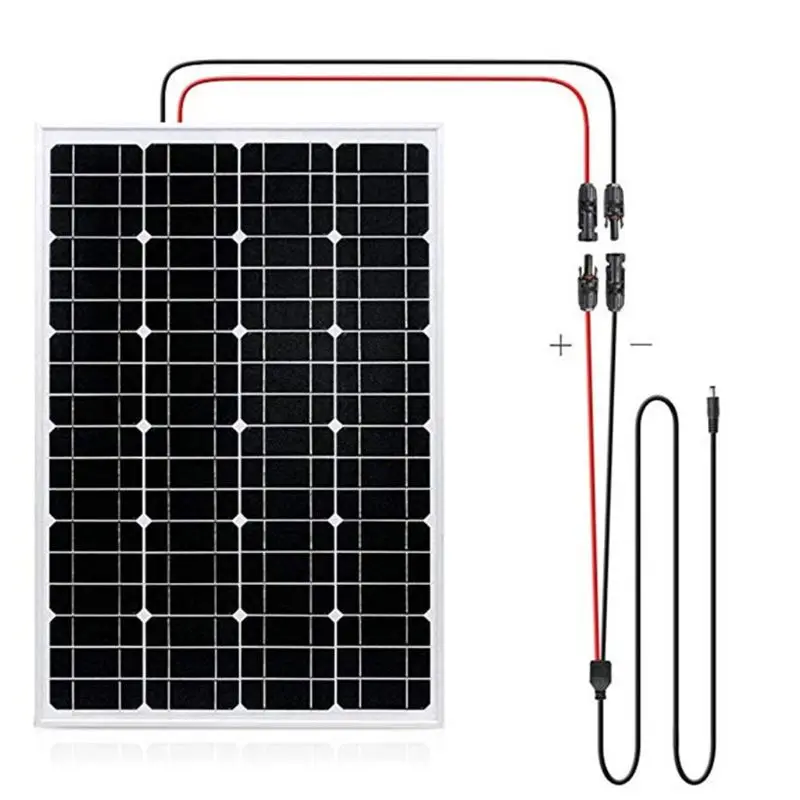 DC5521 Solar Panel Connector Solar Inverter Connector Power Supply 5.5x2.1mm Plug Adapter Cable 0.5m 14AWG Adapter
