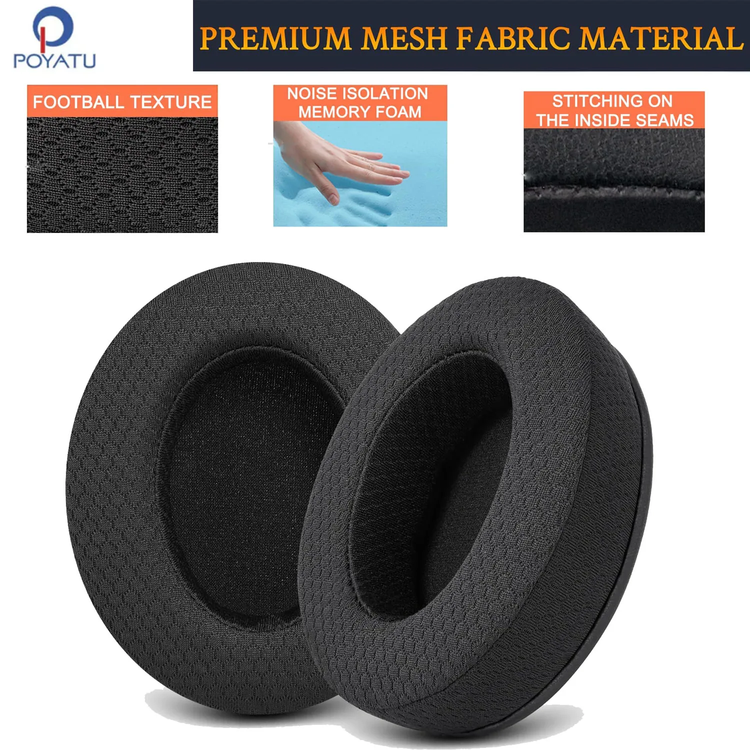 Diy Fabric & Protein & Gel Earpads for BERIBES WH305B WH202A Headphones Replacement Ear Pads Cushions Earmuff