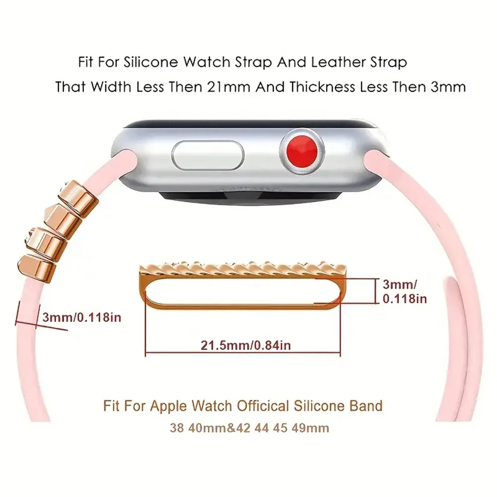 Stylish Bee and Heart-Themed Watchband Accessory Set