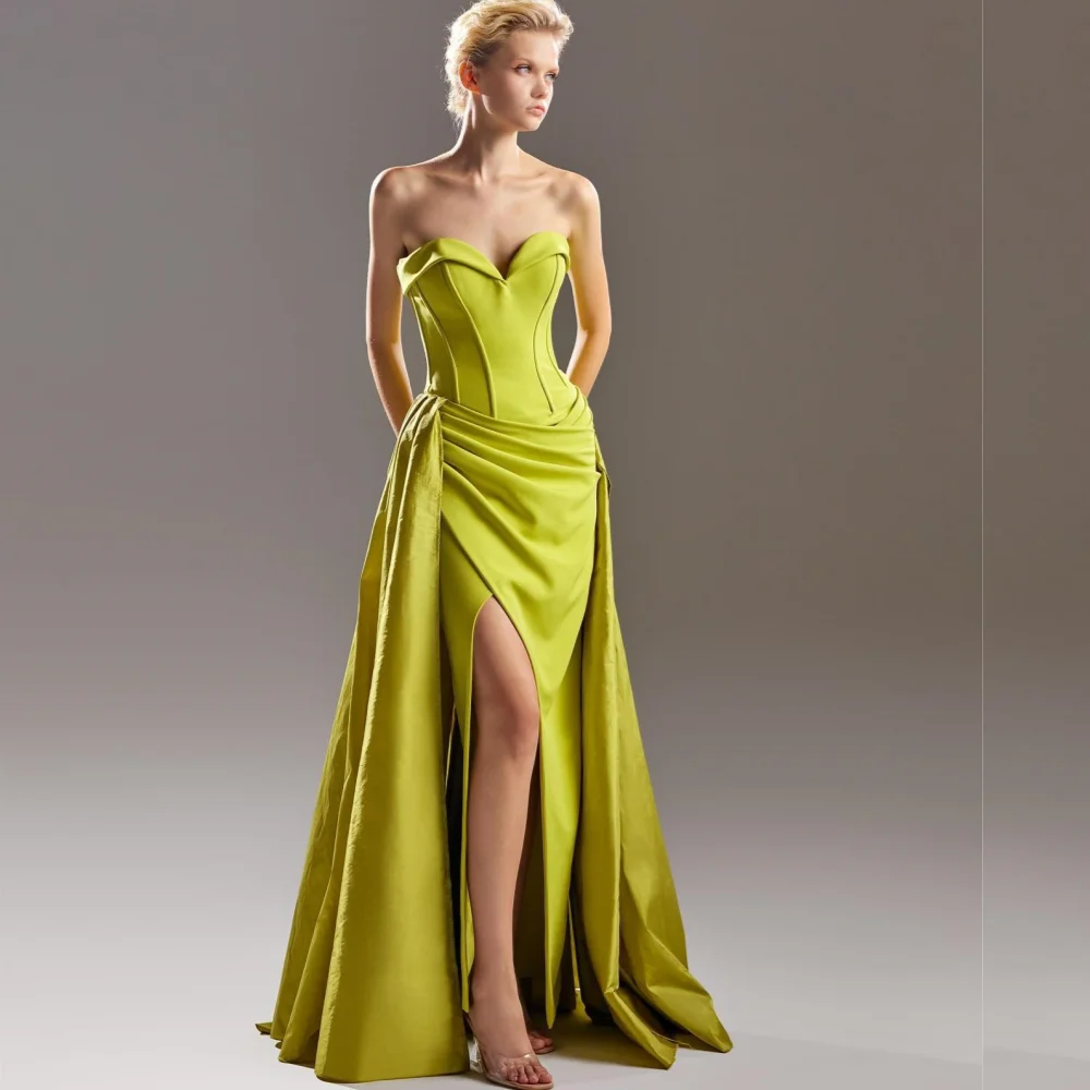 Exquisite High Quality Sparkle Jersey Pleat Beach Straight Sweetheart Bespoke Occasion Gown Long Dresses