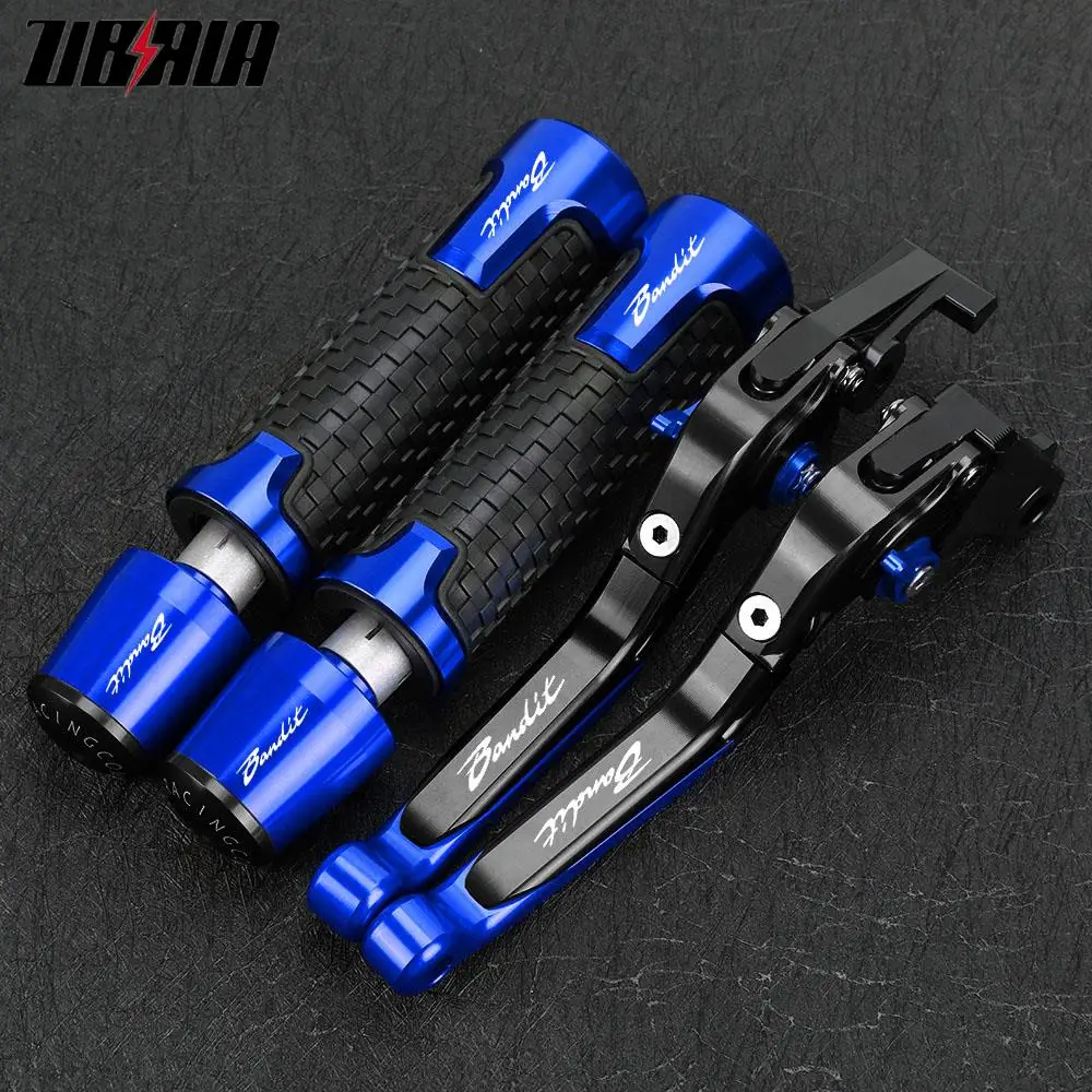 

Motorcycle Brake Clutch Levers Handlebar Handle Grips Ends Caps Slider Accessories For SUZUKI GSF 600 GSF600 S BANDIT 2007-2015