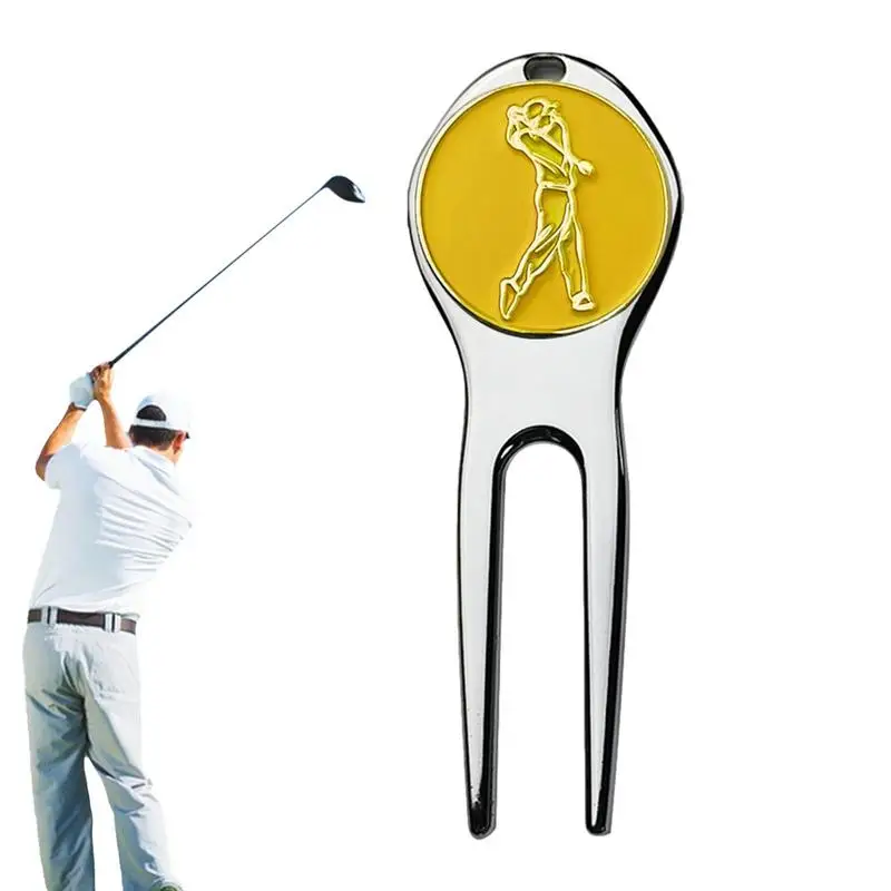 

Ball Mark Repair Tool Anti-Rust Nickel-Plated Magnetic Zinc Alloy Divot Tool Golf Marker Lightweight Portable Golf Accessories