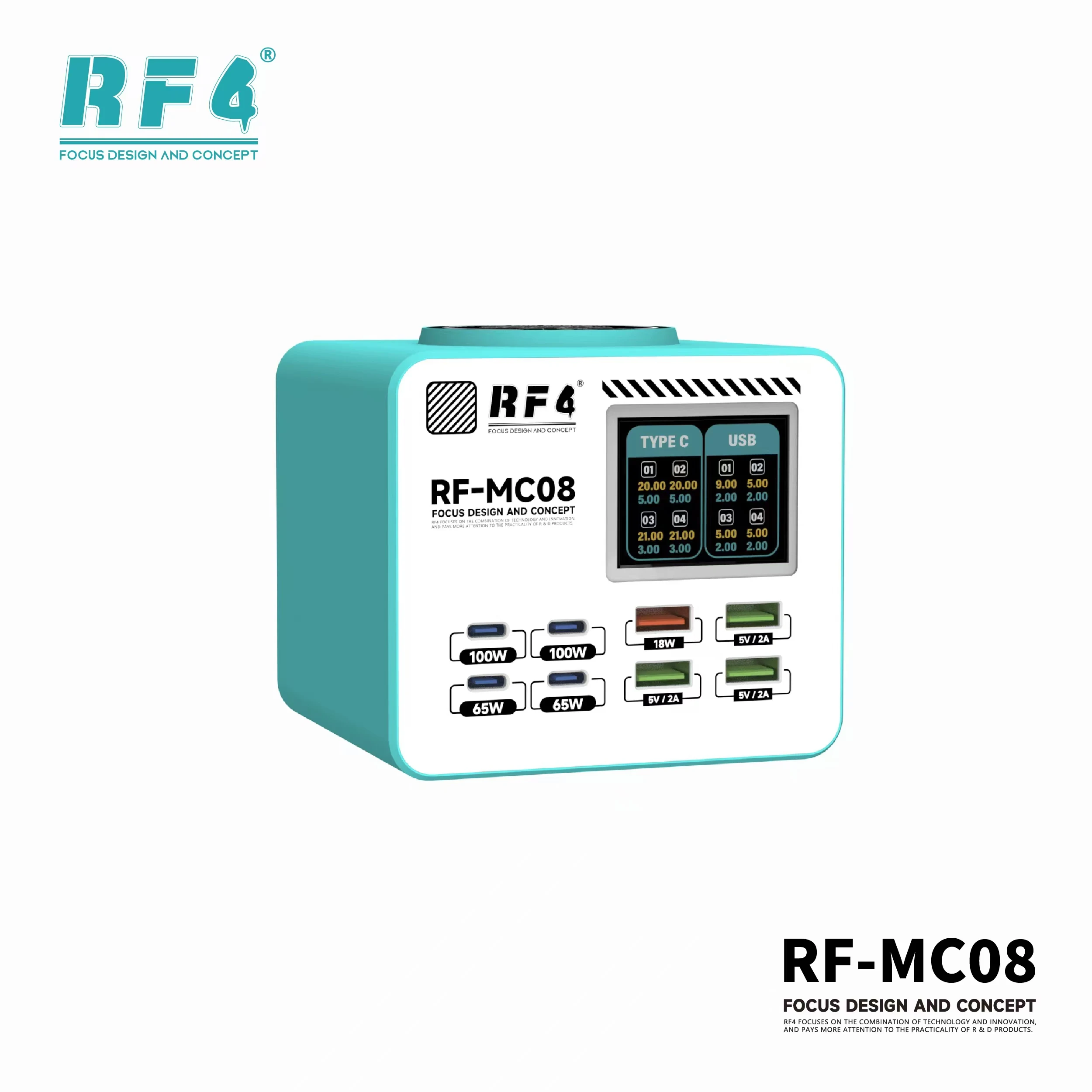 RF4 RF-MC08 Smart Multi-Port Charger 7